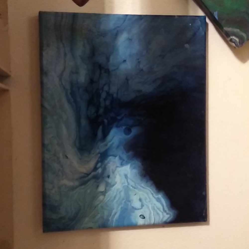 Paint pouring picture